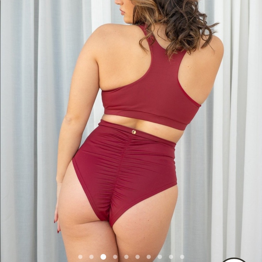 Lunalae Pole High Leg Bottom Wine size AU 6